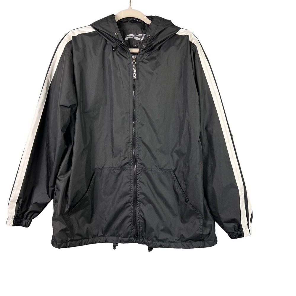 PCI by KENPO Windbreaker Hooded Full Zip in Black Size  Men's Medium